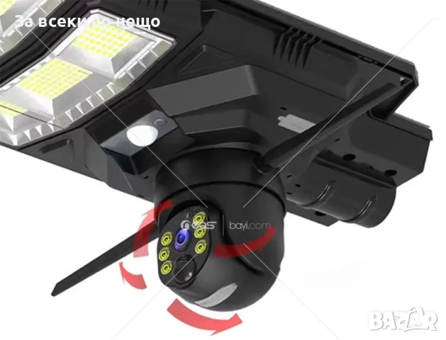 2в1 Соларна камера  12MP + LED лампа 9 секции 1800W, снимка 4 - Лед осветление - 49248889