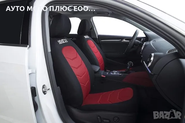 Универсална тапицерия Sparco от 9 части - Черно/Червено, снимка 2 - Аксесоари и консумативи - 50150796