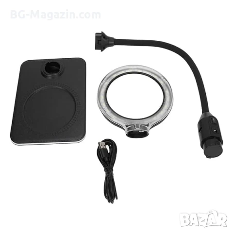 Голяма увеличителна настолна лупа с LED осветление за четене гоблени бродиране козметик лед мощна, снимка 7 - Други инструменти - 50921013