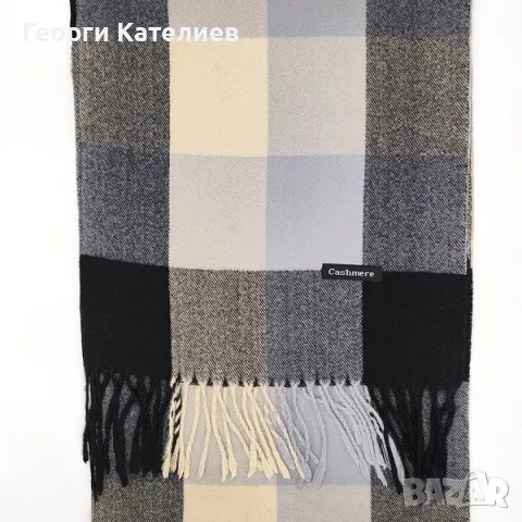 Кашмирен шал, кожени ръкавици и шапка-Луксозен мъжки комплект Код на продукта:KM-09, снимка 2 - Подаръци за мъже - 48127522