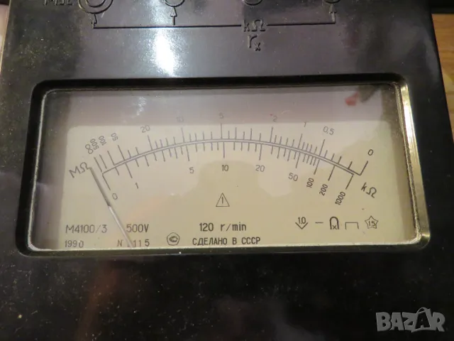 Мегаомметър, мегер, измерител съпротивление на изолация с генератор до 500V - качество и прецизност , снимка 2 - Генератори - 48712905