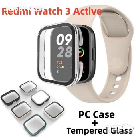 Xiaomi Redmi Watch 3 / 3 Active / Твърд удароустойчив кейс с протектор, снимка 4 - Смарт гривни - 41543959