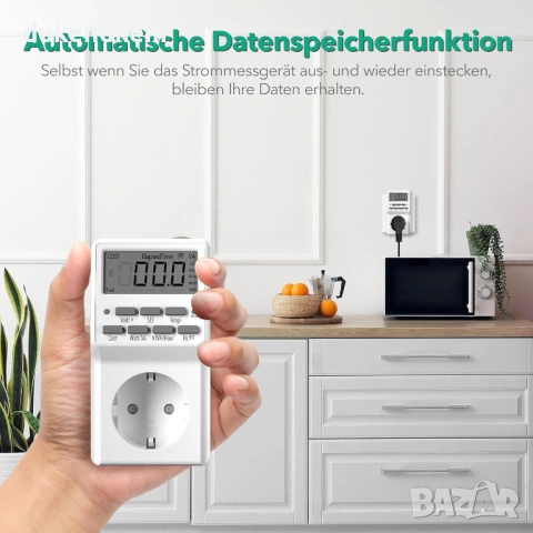 Електромер за разход на електроенергия до 3680 W – с измерване на разходи, снимка 3 - Друга електроника - 53382283