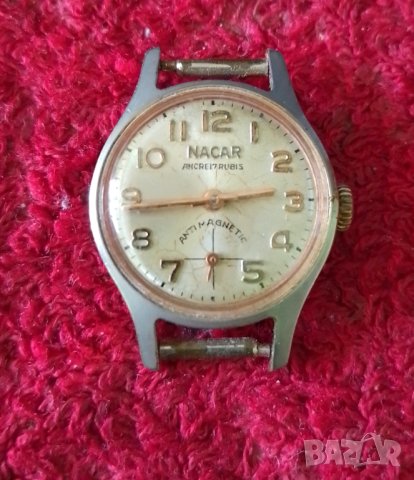 Часовник NACAR 17 Rubis , снимка 1 - Антикварни и старинни предмети - 40755611