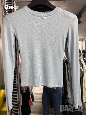 Блуза в светло синьо размер S, M u L, снимка 2 - Блузи с дълъг ръкав и пуловери - 52927285