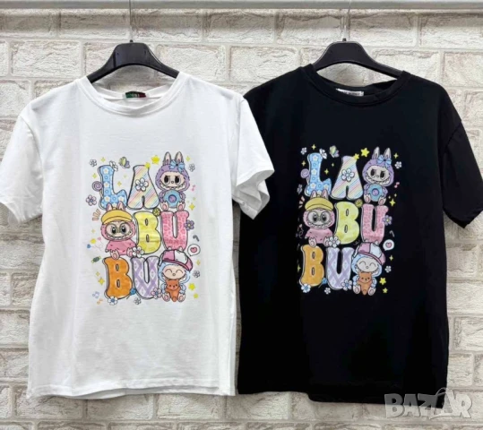 памучни дамски тениски labubu, снимка 12 - Тениски - 50843606