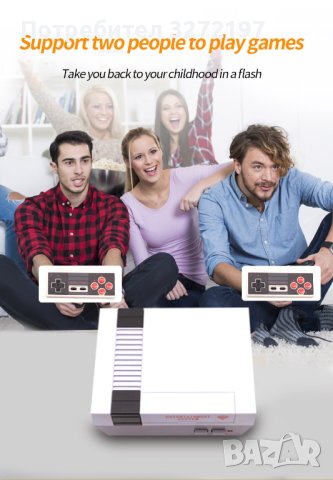 NES620 Video Game Console AV2.4G,игрова конзола 640 игри без повторения+2 безжични джойстка, снимка 9 - Други игри и конзоли - 41081500