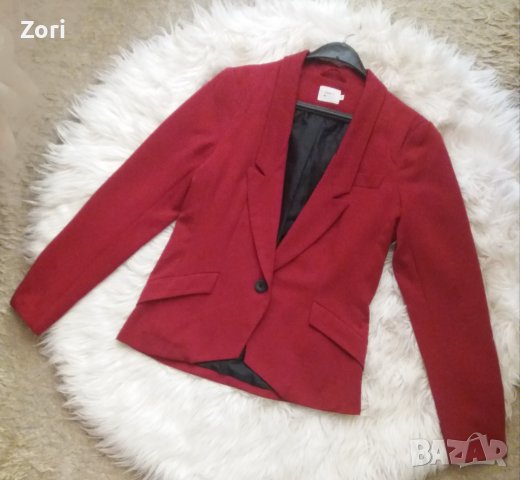 -30% Удължено сако в тъмночервен цвят