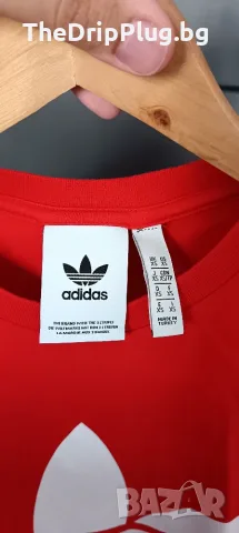 Adidas Originals дамска тениска размер XS(пасва на S) червена, снимка 4 - Тениски - 55780894