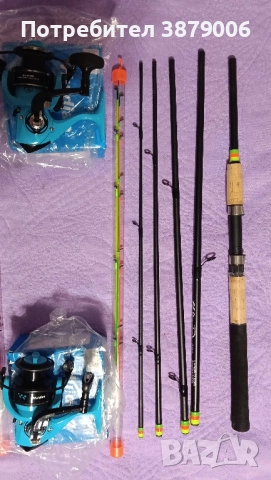 Комплект въдици и макари за риболов на фидер , снимка 2 - Макари - 49583899