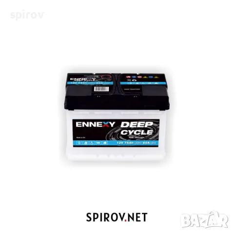 Акумулатор Ennexy Deep Cycle 12V 75AH, снимка 1 - Части - 55701775