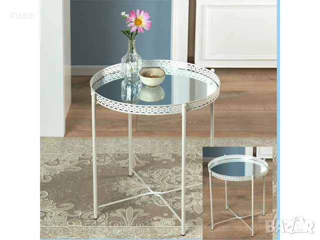 НОВИ! Метална помощна маса поднос сгъваема Два цвята , снимка 4 - Маси - 48968323