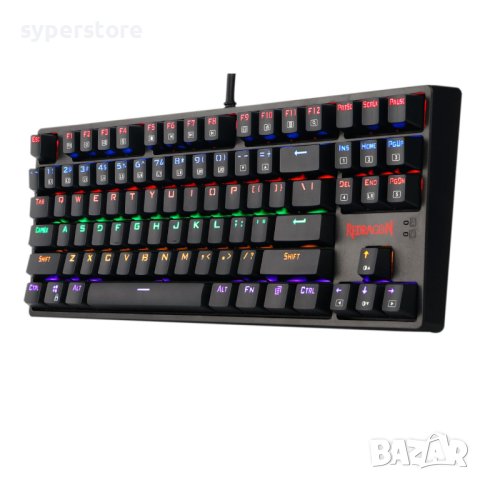 Клавиатура Геймърска USB Redragon Daksa K576R-BK Механична 12 мултимедийни клавиша LED rainbow подсв, снимка 2 - Клавиатури и мишки - 41991388