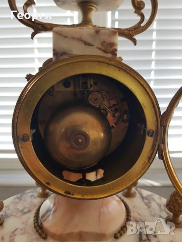 Френски антикварен каминен часовник , снимка 6 - Антикварни и старинни предмети - 34829466