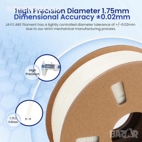 ABS Filament JAYO 1.75mm 0.650kg ROHS за FDM 3D Принтери, снимка 7 - Консумативи за принтери - 41667202