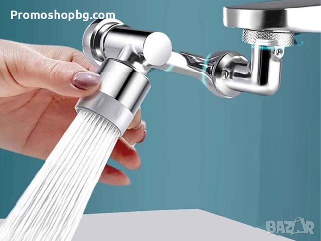 Универсален въртящ се накрайник за смесител, Хром, смесител, чешма, баня, кухня