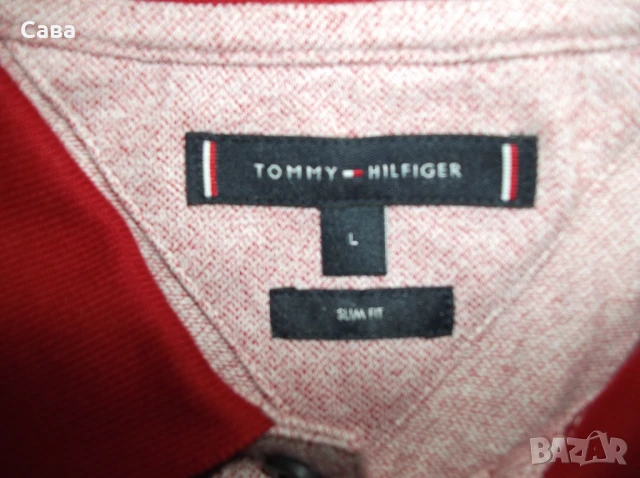 Тениски TOMMY HILFIGER  мъжки,С-М-Л /черна,червен и син меланж/, снимка 2 - Тениски - 51067892