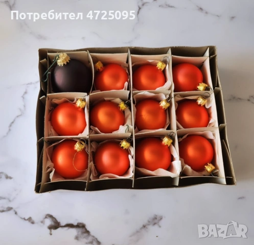 Винтидж стъклени топки за елха, снимка 2 - Декорация за дома - 53713710