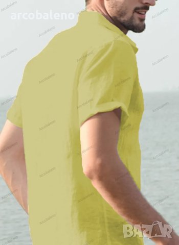 Мъжка лятна риза с къс ръкав, 6цвята , снимка 4 - Ризи - 41552427