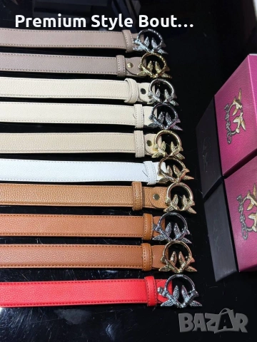 кожени колани от естествена кожа в кутия pinko, снимка 3 - Колани - 53660503