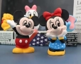 3D 5 бр Дисни Мечо Пух Мики Мини Маус Дейзи Дък силиконов молд форма гипс кубчета имена свещ сапун, снимка 4