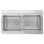 Мивка SMEG LRX902DE – двойно корито, неръждаема стомана AISI 304, снимка 1