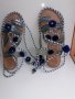 Уникални Gioseppo сандали с пискюли + подарък блузка в подходящо синьо, снимка 1 - Сандали - 35957507