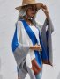 Дамска широка модна жилетка с цветни блокове, 2цвята - 023, снимка 5
