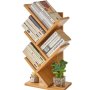 Дървена етажерка за книги, 4 рафта, размери 26,5 x 60 x 15,5см БЯЛ или КАФЯВ, снимка 1 - Етажерки - 44327753