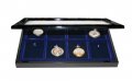 Луксозна дървена кутия витрина SAFE с прозрачна част и черен цвят на кутията за 8 джобни часовници, снимка 1 - Нумизматика и бонистика - 39700317
