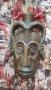 Ръчно изработена стара африканска маска от дърво, снимка 1 - Антикварни и старинни предмети - 41501092