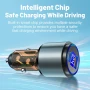 Мощно зарядно за кола USB и USB-C портове, PD / USB-A QC 3.0, снимка 2