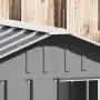 vidaXL Кучешка къща сива 116,5x103x81,5 см поцинкована стомана, снимка 4