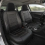 Комплект Универсална Тапицерия King Leather от еко кожа за предни и задни седалки – черни, перфорира, снимка 3