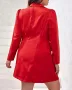 Уникален Кралски Наситено Червен Комплект Блейзър+Пола 2ХЛ, снимка 3