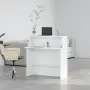 vidaXL Рецепционно бюро, бяло, 100x50x103,5 см, инженерно дърво, снимка 4