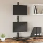vidaXL Стойка за два монитора черна стомана VESA 75/100 мм, снимка 2
