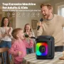 Нова Bluetooth караоке система с дълбок бас 2 микрофона AUX LED светлини за деца възрастни, снимка 2