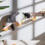 Нов Комплект 3 рафта за катерене на котки за стена Дървени стъпала , снимка 6