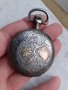 Часовник сребърен джобен с позлата - Работи, снимка 2