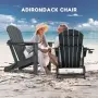 Сгъваем градински стол Adirondack от HDPE с поставка за чаша, снимка 8