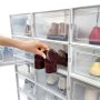 Пластмасова кутия за съхранение на обувки с врата,  34,5x23,5x14 см, Прозрачна, снимка 4
