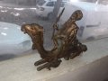 Стара бронзова статуетка на войн с камила фигура пластика, снимка 1 - Антикварни и старинни предмети - 41578485