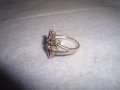СТАР СРЕБЪРЕН ФЛОРАЛЕН АРТ ПРЪСТЕН СРЕБРО 925 с ЦИРКОНИ 25971, снимка 7