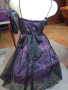 Ново!Официална рокличка в лилаво и черно с тюл от лъскави цветя, снимка 5