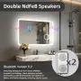 LUVODI LED огледало 80x60 см със светлина, Bluetooth и анти-мъгла, снимка 3