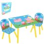 Детската маса и столчета Peppa Pig, Дърво