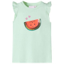 Детска тениска с ръкави волани, меко зелено, 116（SKU:10636, снимка 1 - Детски тениски и потници - 44706492