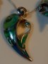 Сребърно колие с обици Murano, снимка 2