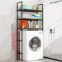 Многофункционална етажерка органайзер за пералня, Черна, снимка 3